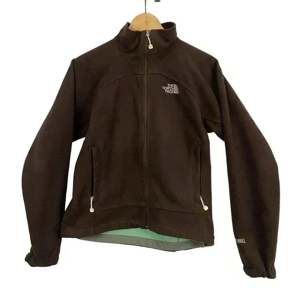 The North‎ Face WindWall Jacket SMALL Brown Full Zip Women's